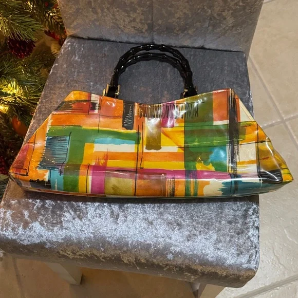 Vintage Multicolor Geometric Women's Clutch